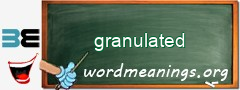 WordMeaning blackboard for granulated